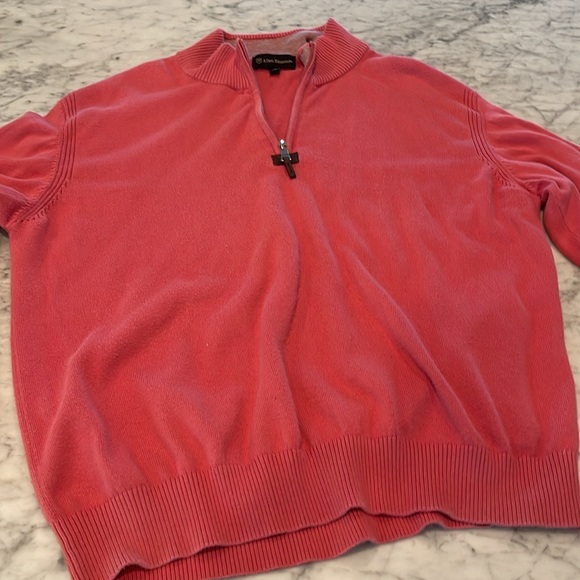 Allen Edmonds 1/4 Zip Country Club Style Sweater Mens Large - Picture 2 of 12